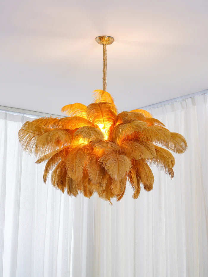 Ostrich Feather Chandelier - Yiarolight