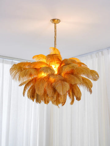 Ostrich Feather Chandelier - Yiarolight