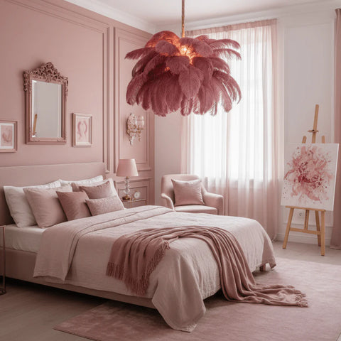 Ostrich Feather Chandelier - Yiarolight