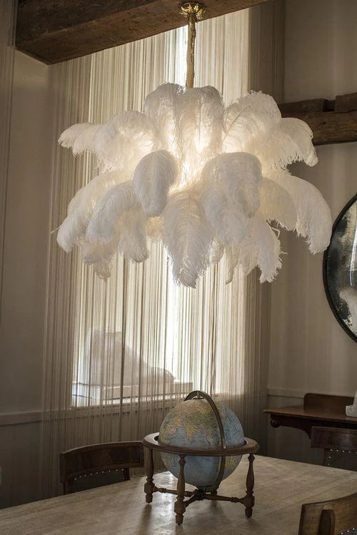 Ostrich Feather Chandelier - Yiarolight