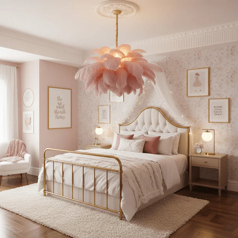 Ostrich Feather Chandelier - Yiarolight