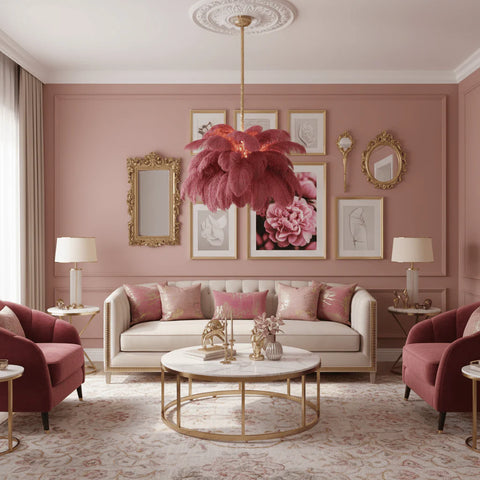 Ostrich Feather Chandelier - Yiarolight