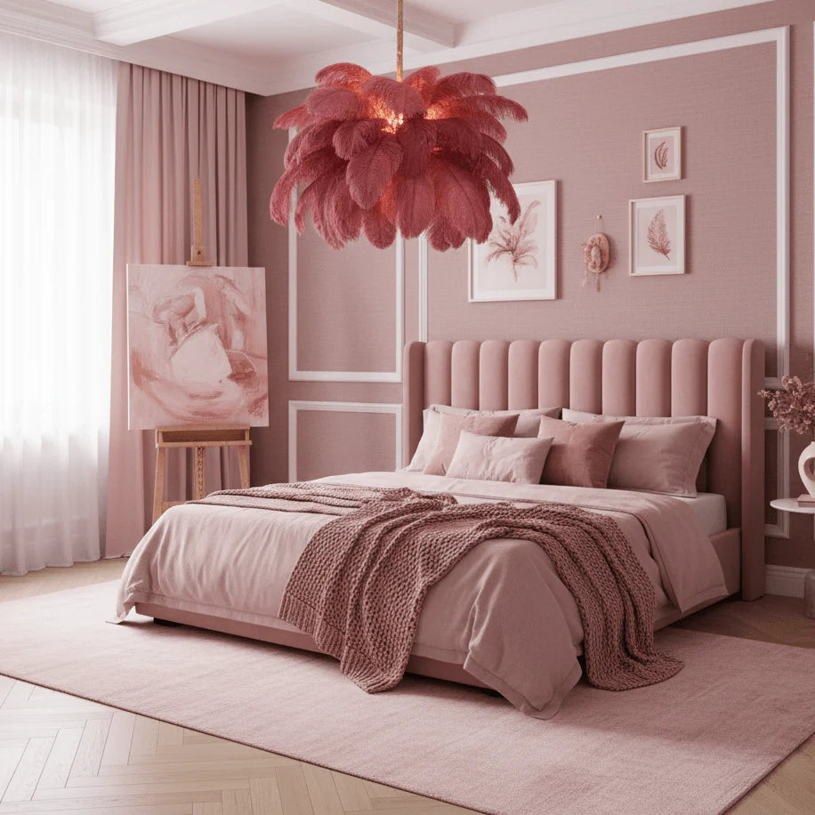 Ostrich Feather Chandelier - Yiarolight