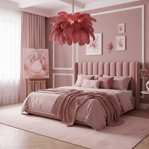 Ostrich Feather Chandelier - Yiarolight