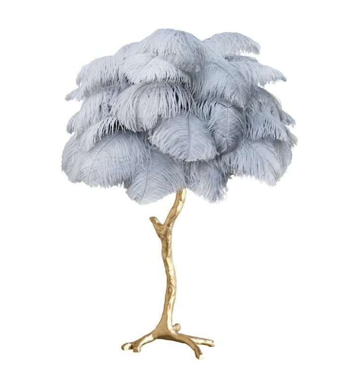 OSTRICH FEATHER TABLE LAMP