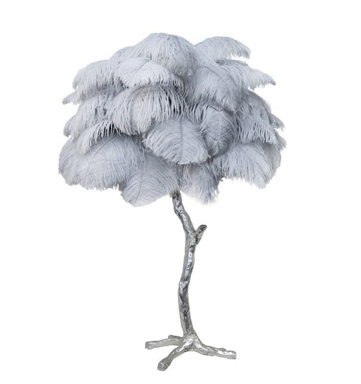 OSTRICH FEATHER TABLE LAMP