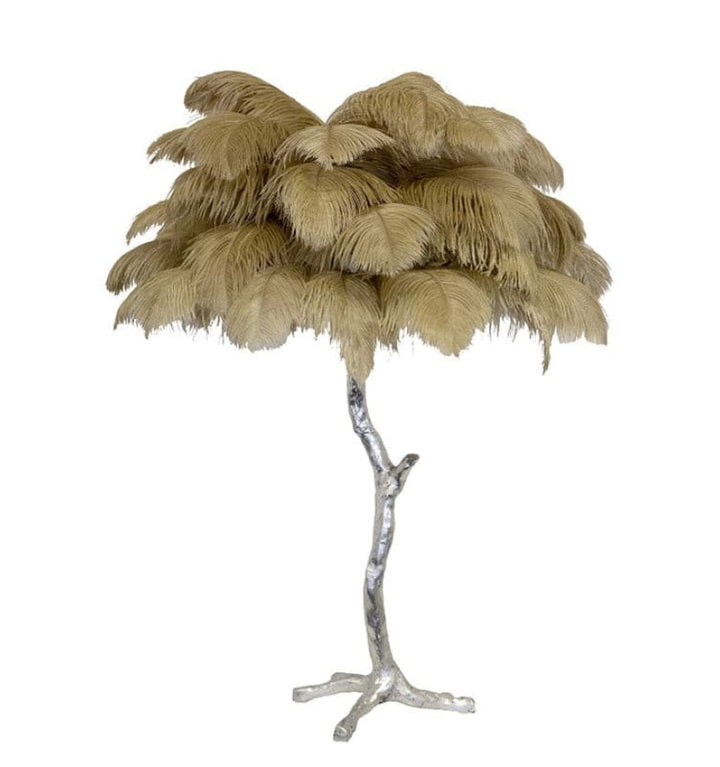 OSTRICH FEATHER TABLE LAMP