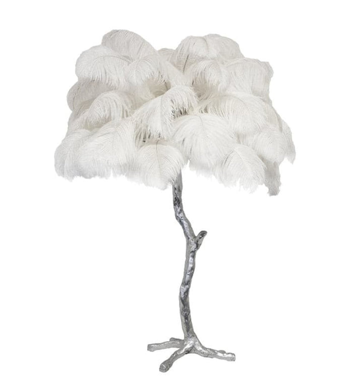 OSTRICH FEATHER TABLE LAMP