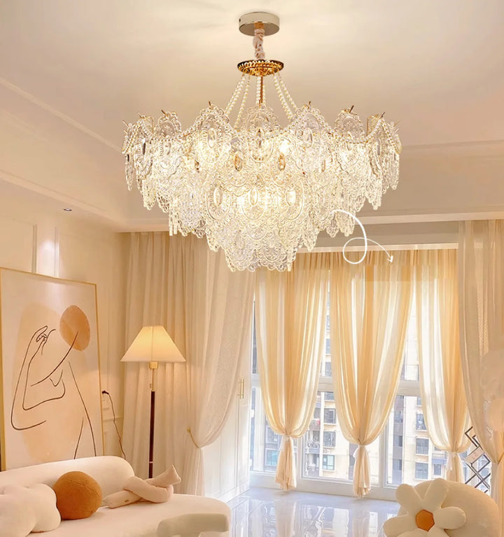 Pearls Glass Chandelier