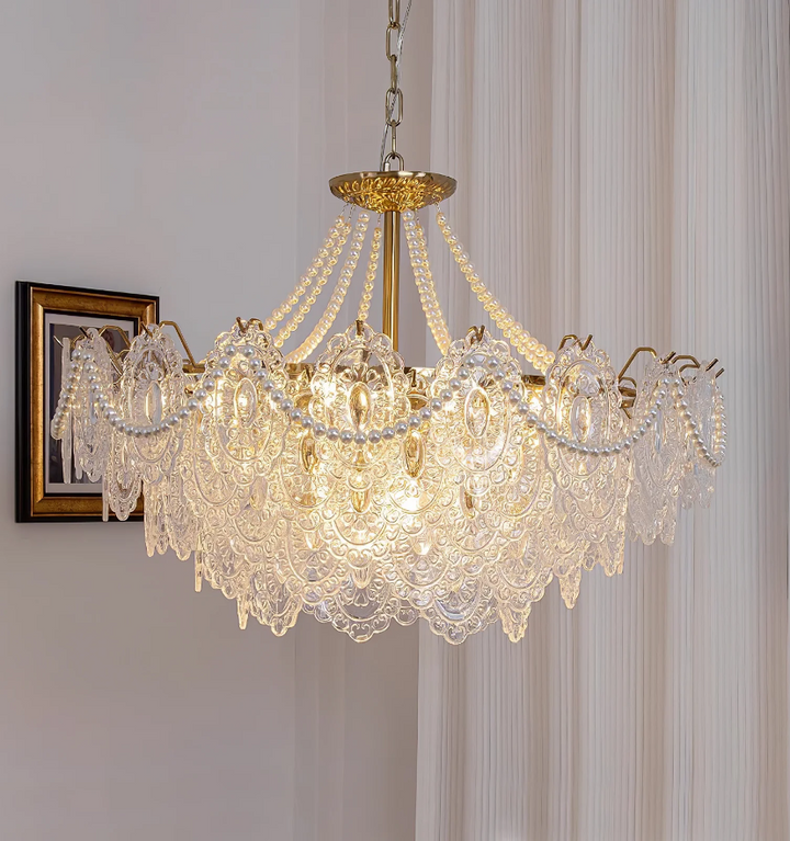 Pearls Glass Chandelier