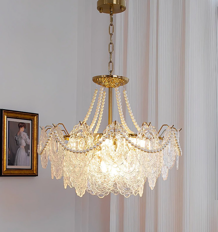 Pearls Glass Chandelier