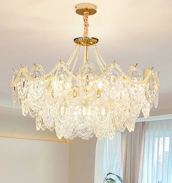 Pearls Glass Chandelier