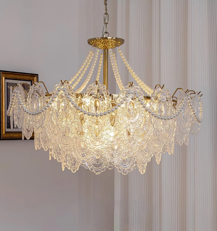 Pearls Glass Chandelier