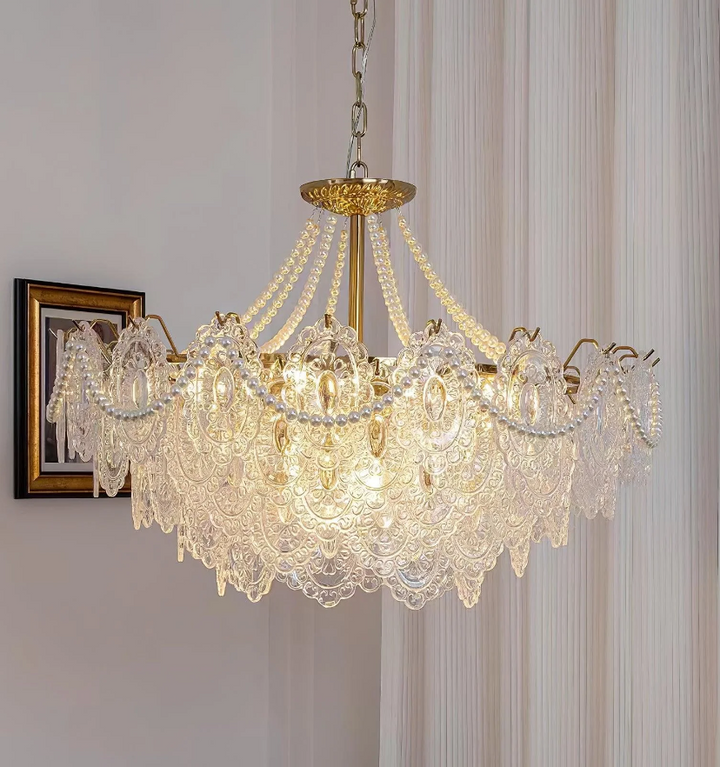 Pearls Glass Chandelier