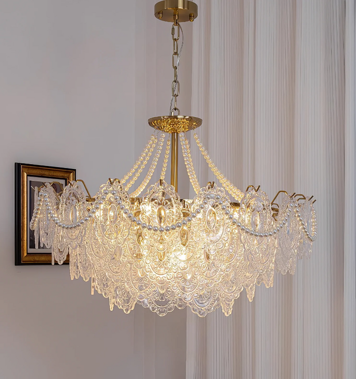 Pearls Glass Chandelier