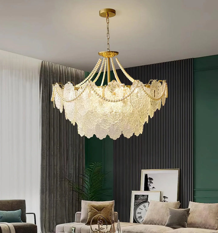 Pearls Glass Chandelier