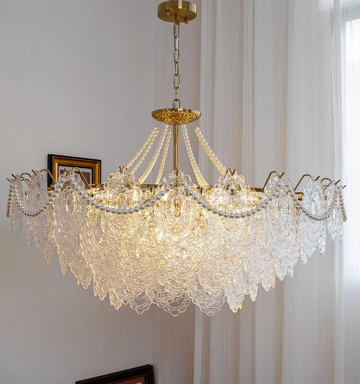 Pearls Glass Chandelier