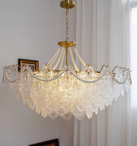 Pearls Glass Chandelier