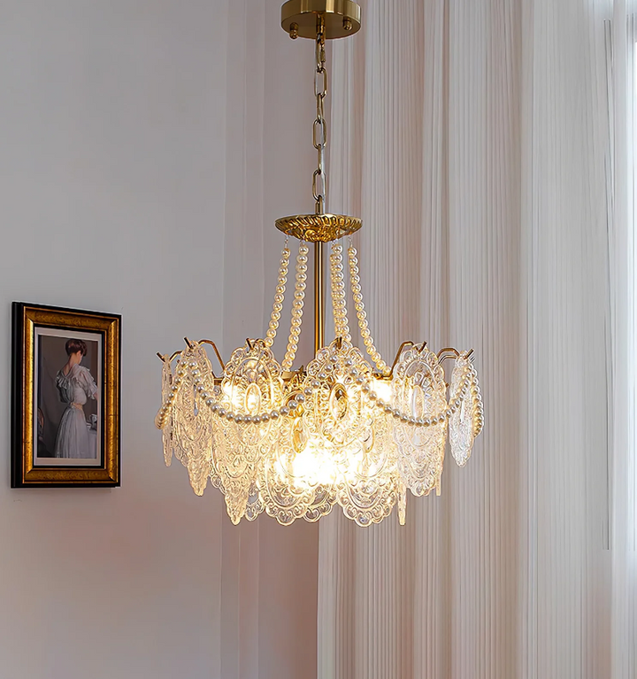 Pearls Glass Chandelier