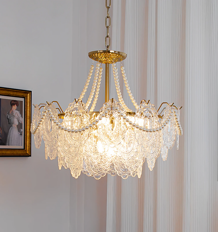 Pearls Glass Chandelier