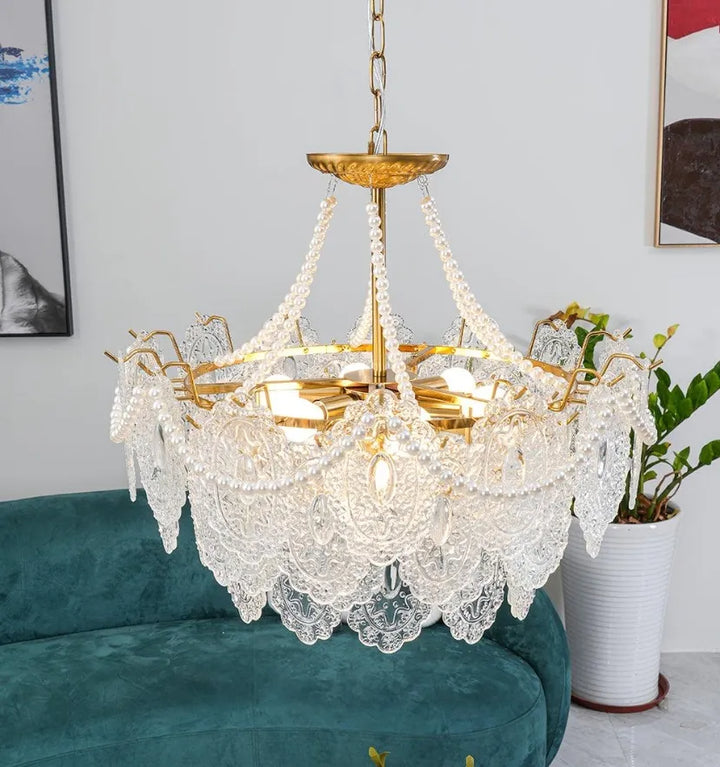 Pearls Glass Chandelier