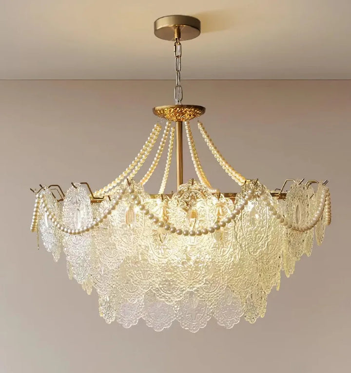 Pearls Glass Chandelier