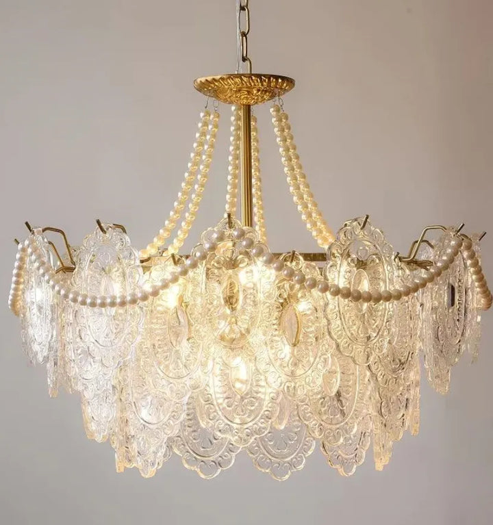 Pearls Glass Chandelier