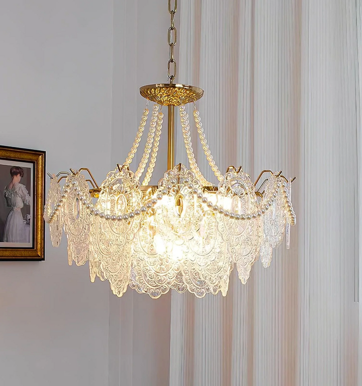 Pearls Glass Chandelier