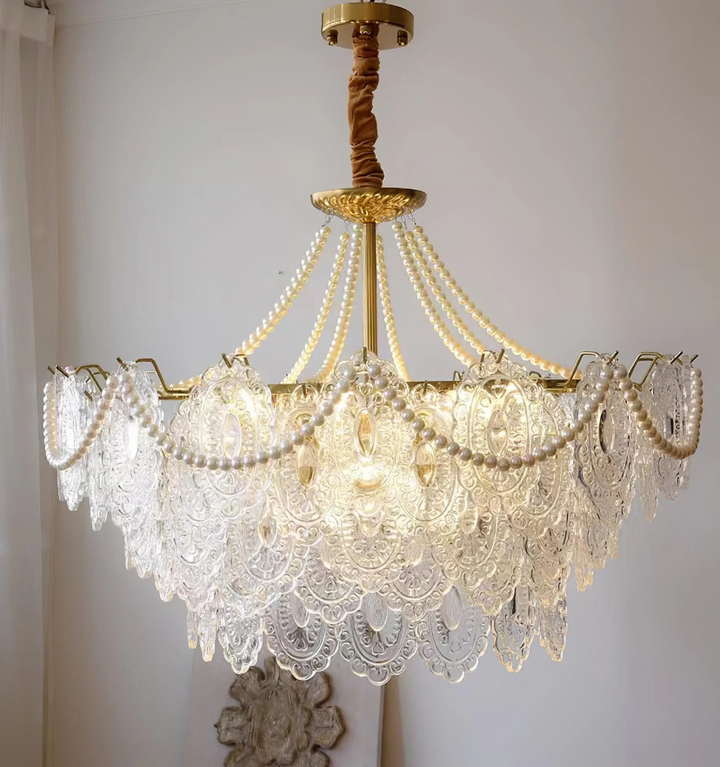 Pearls Glass Chandelier