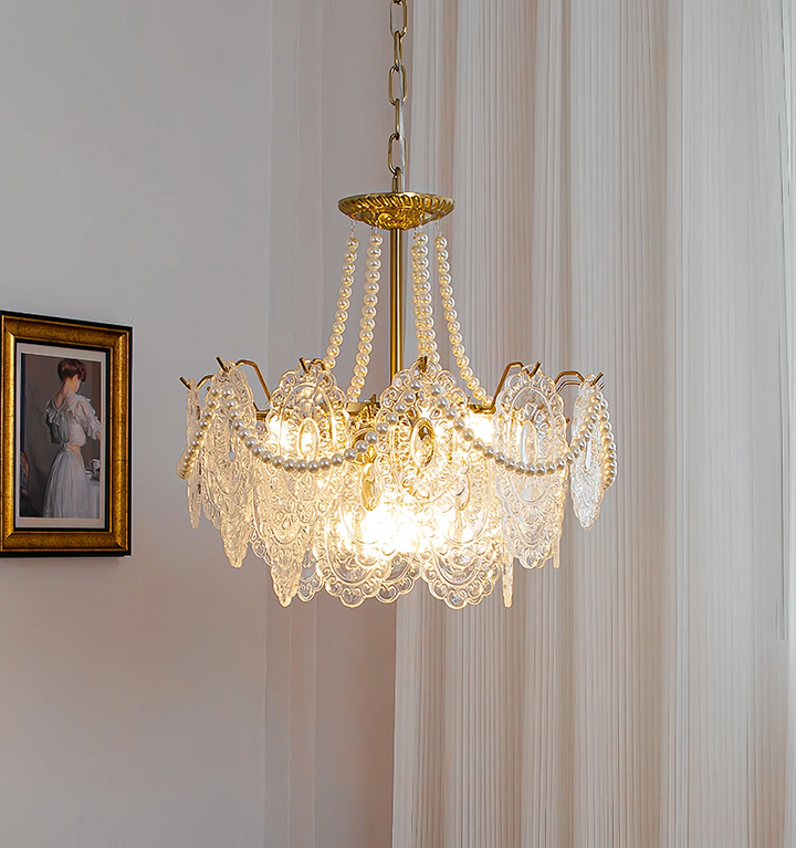 Pearls Glass Chandelier