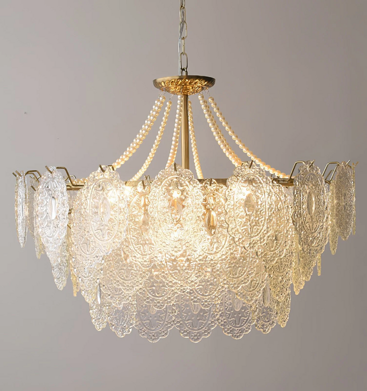 Pearls Glass Chandelier