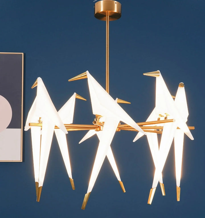 PERCHING BIRD CHANDELIER