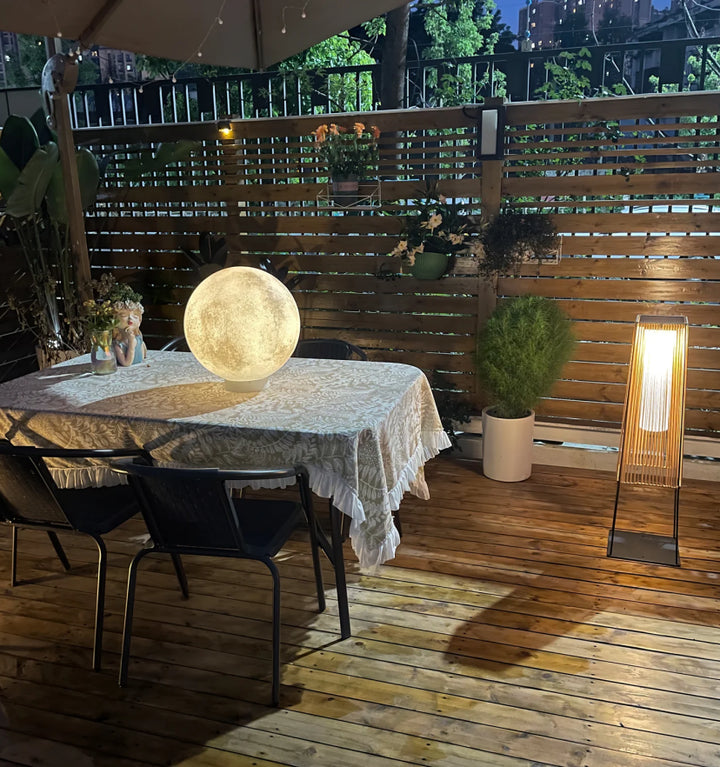 Plastic Rattan Outdoor Post Light