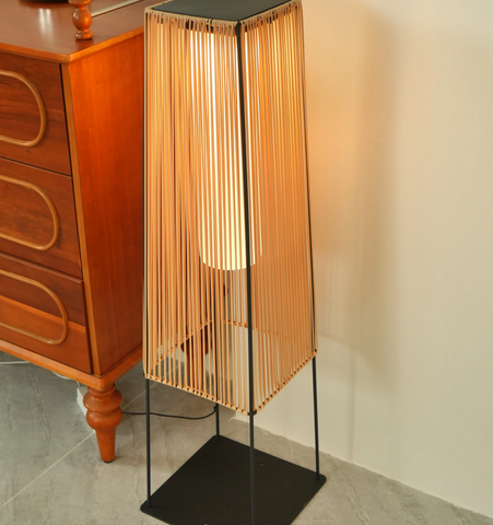 Plastic Rattan Outdoor Post Light