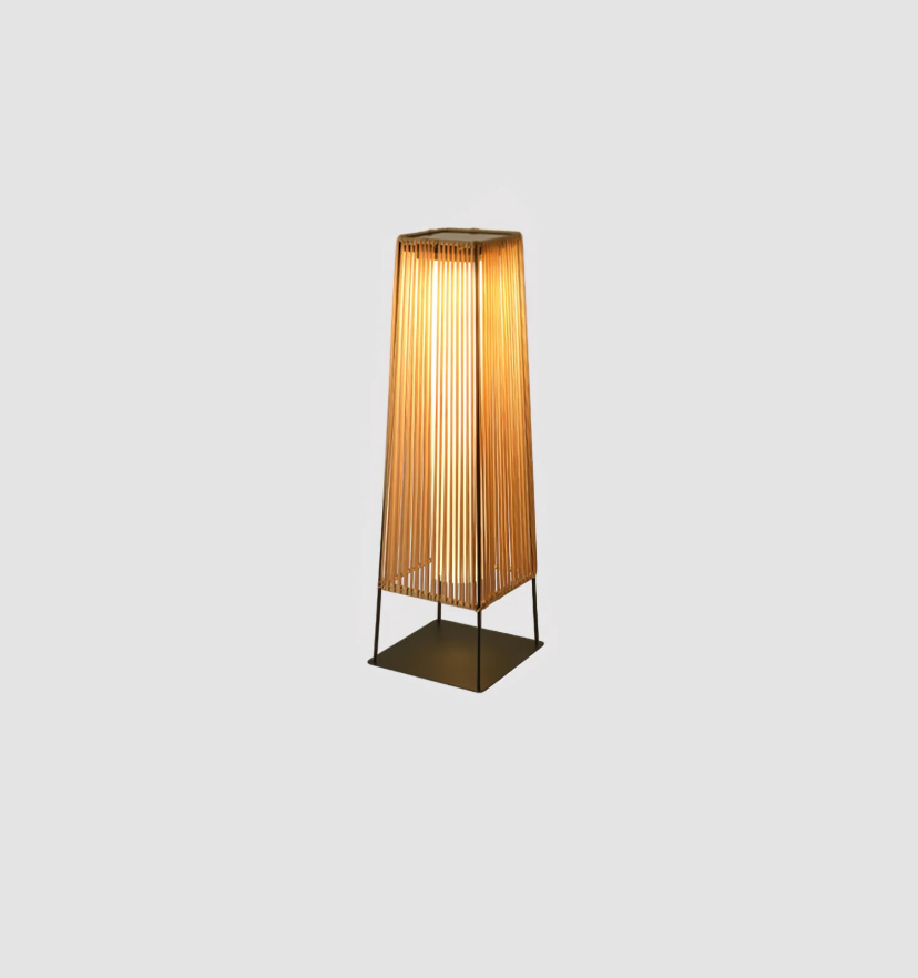 Plastic Rattan Outdoor Post Light