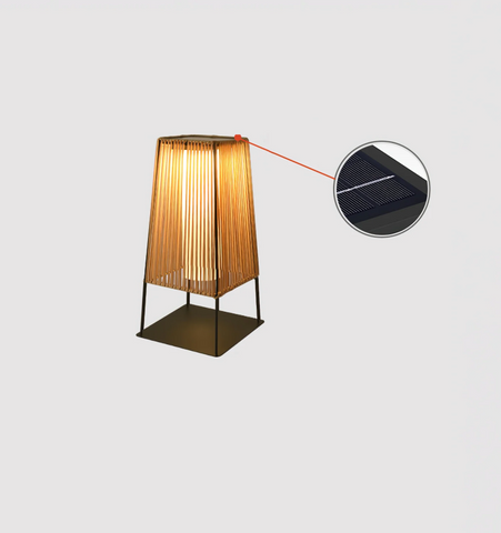 Plastic Rattan Outdoor Post Light
