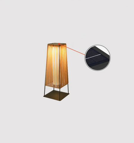 Plastic Rattan Outdoor Post Light