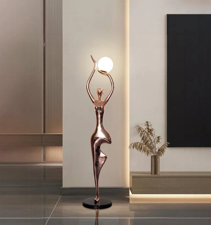 Pose Yoga Sculpture Floor Lamp