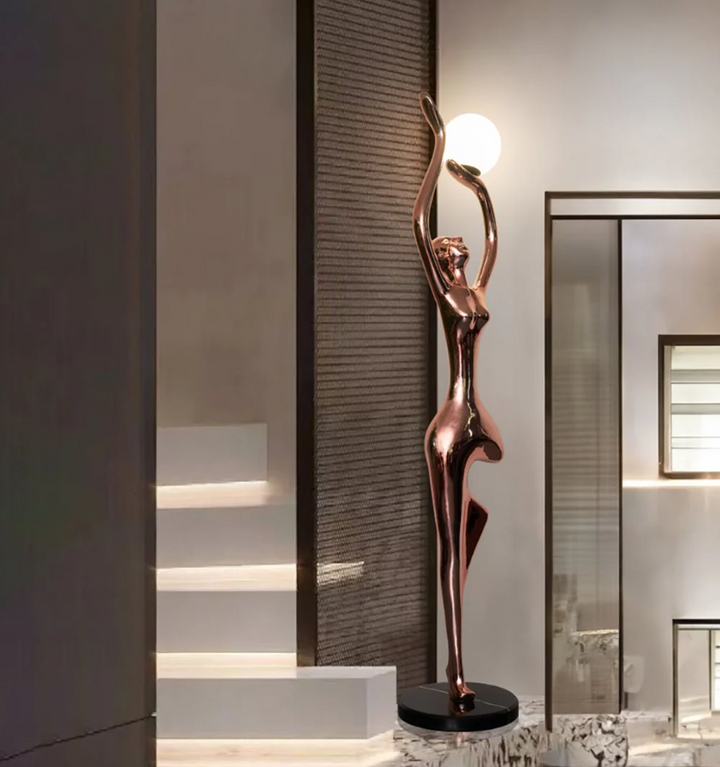 Pose Yoga Sculpture Floor Lamp