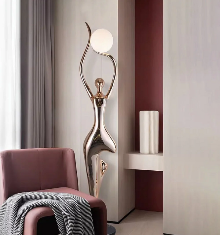 Pose Yoga Sculpture Floor Lamp