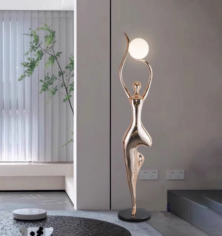 Pose Yoga Sculpture Floor Lamp