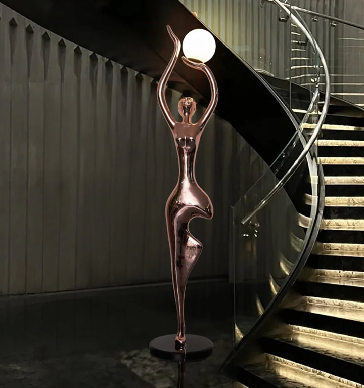 Pose Yoga Sculpture Floor Lamp