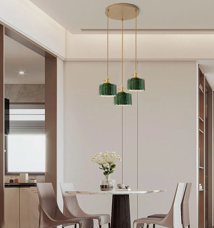 ROSALIE GREEN GLASS PENDANT LIGHT