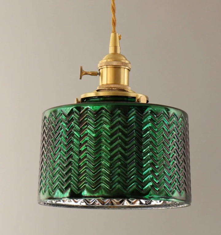 ROSALIE GREEN GLASS PENDANT LIGHT