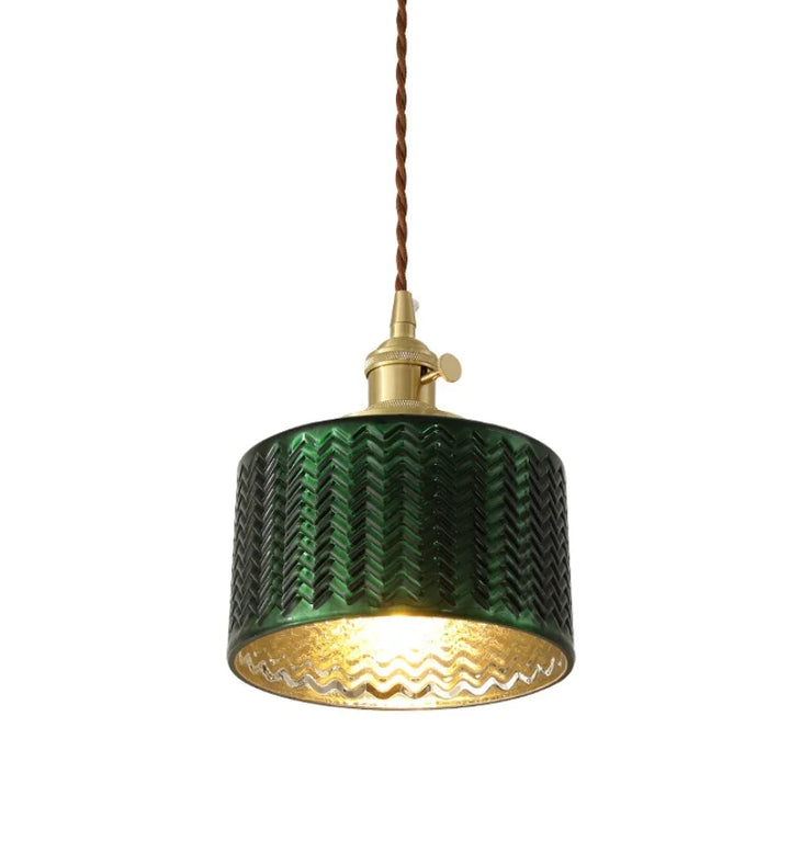 ROSALIE GREEN GLASS PENDANT LIGHT