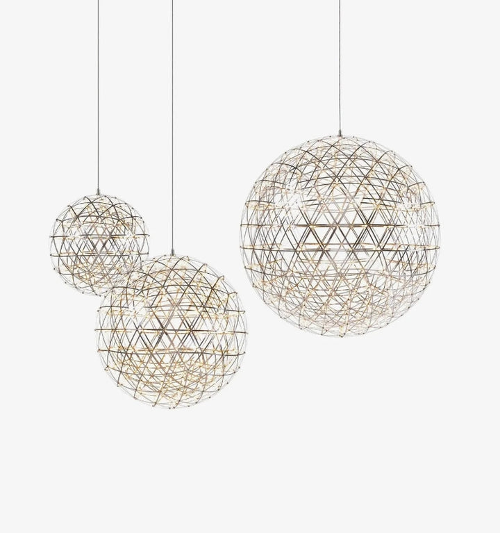 Silver Spark Ball Chandelier