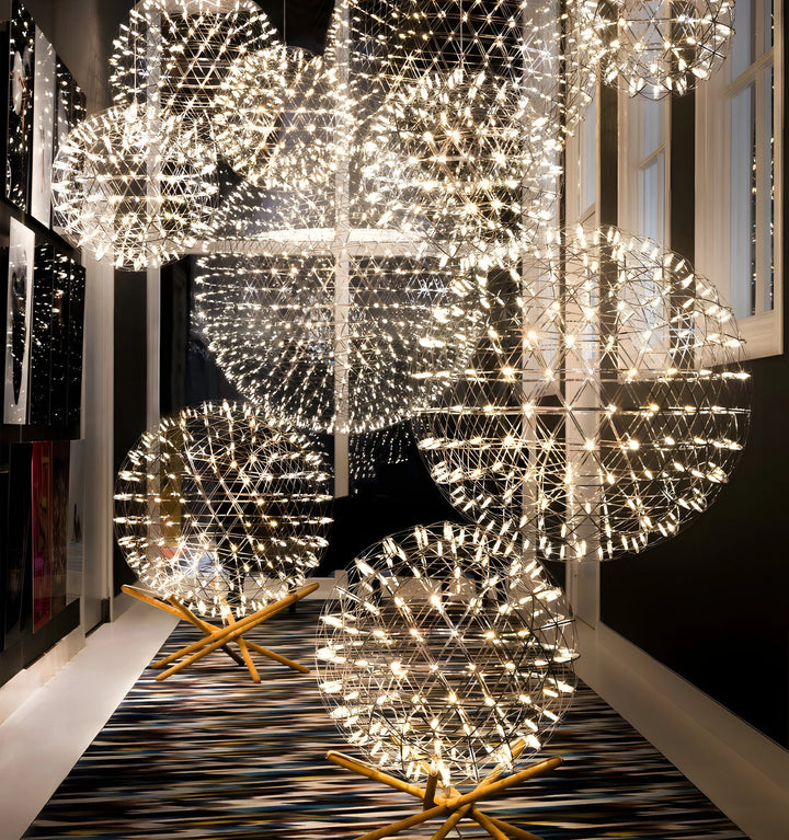 Silver Spark Ball Chandelier