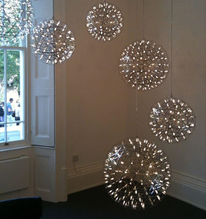 Silver Spark Ball Chandelier