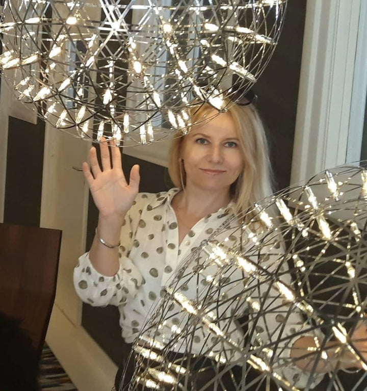 Silver Spark Ball Chandelier