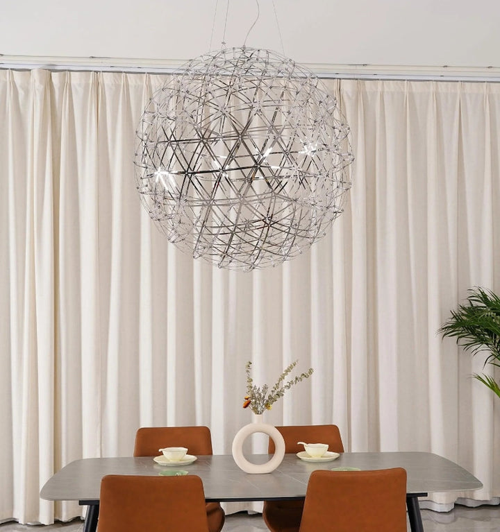 Silver Spark Ball Chandelier